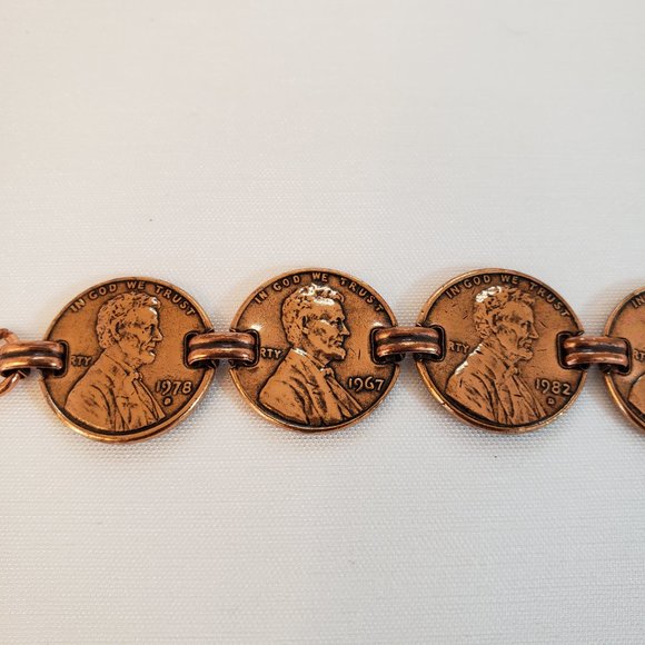 Copper 8 Real Penny Bracelet - Unbranded - Picture 7 of 9